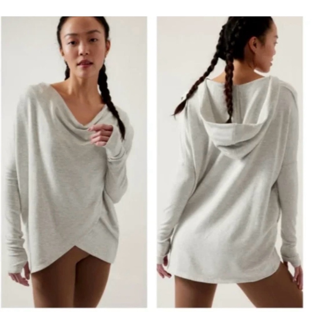 ATHLETA Purana Wrap Sweatshirt in Grey XS
